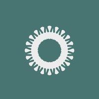 mandala design with abstract shape vector