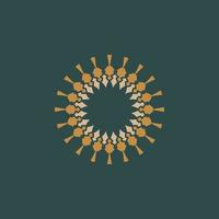 mandala design with abstract shape vector