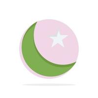 Moon Night Star Night Abstract Circle Background Flat color Icon vector