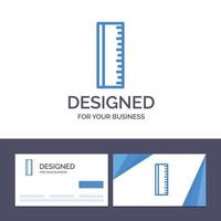 Creative Business Card and Logo template Education Ruler School Vector Illustration