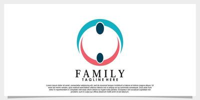 family logo design vector with creative