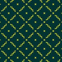 repeated wavy lines and multiplication signs on dark background pattern design vector