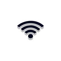 señal de internet inalámbrica wifi o icono plano de conexión de punto de acceso isp vector