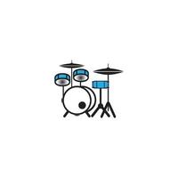 plantilla de diseño de logotipo de ilustración de vector de icono de tambor