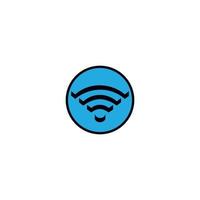 Wifi wireless internet signal or isp hotspot connection flat icon vector