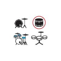 Drum icon vector illustration logo design template