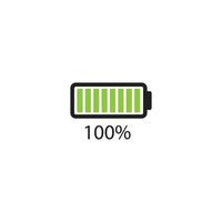 Eco green Battery logo vector icon illustration in flat