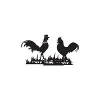 imagen vectorial de un pollo, ilustración de icono de plantilla de logotipo vector