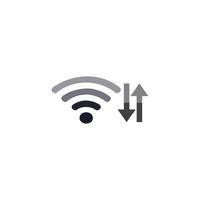 Wifi wireless internet signal or isp hotspot connection flat icon vector