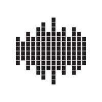 sound wave music logo vector template