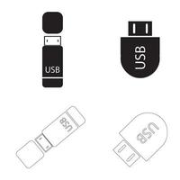 logotipo de transferencia de datos usb vector