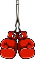 Boxing glove. Red elements of sportswear vector