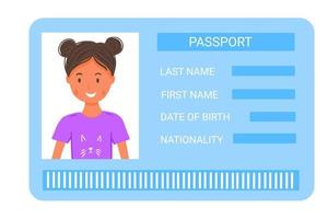 Kids pass with photo vector