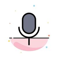 Mic Microphone Basic Ui Abstract Flat Color Icon Template vector