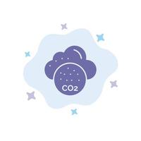 Environmental Pollution Co3 Industry Blue Icon on Abstract Cloud Background vector