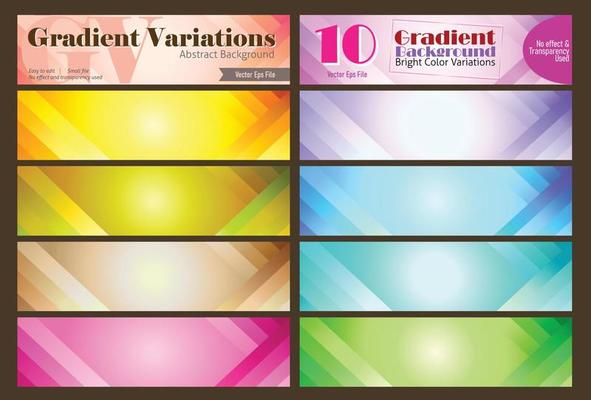 landscape layout banner with various gradient color