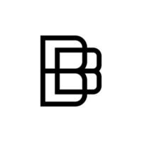 Modern initial BB logo letter simple and creative design concept vector