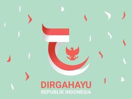 Indonesia Independence Day Celebration Logo Background Poster- Vector Design