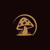 logo icon graphic mushroom coffee stock vector