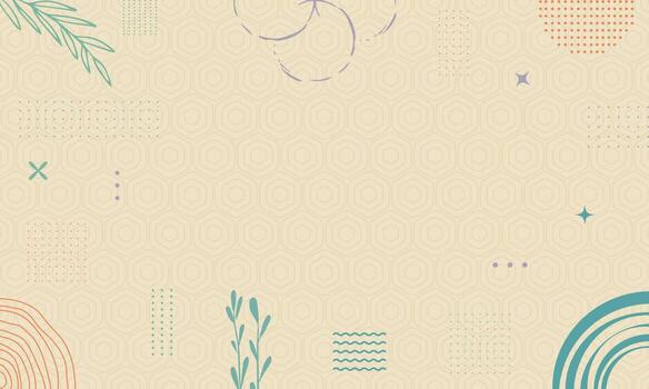 Minimalist abstract background. Variety of cute shapes abstract background vector