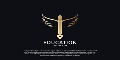 plantilla de diseño de logotipo de educación premium vector parte 1