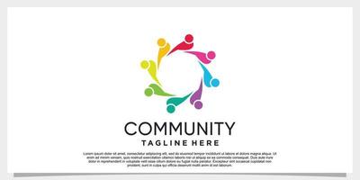 Community logo design with creative concept premium vector part 2