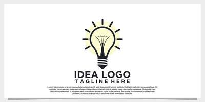 Idea logo design simple with unique concept Premium Vector