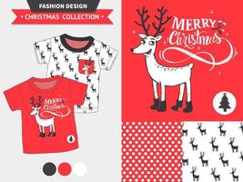 Christmas fashion design set. vector