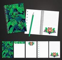 Tropical vector printable set.