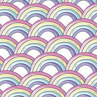 Vector pattern with rainbow.