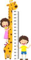 meter muur giraffe met meisje png