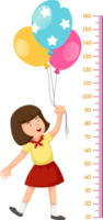 meter wand mädchen mit ballon png