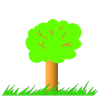 Flat tree icon illustration. Simple tree icon. isolated on a transparent background png