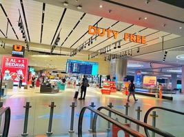 Istanbul, Turkey in July 2022. The condition of a flight departure hall at Istanbul Airport at night, looks quite deserted because the plane lands in the early hours of the morning, photo