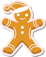 homme de pain d'épice de noël dessin animé mignon png