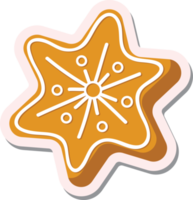 Cute cartoon Christmas ginger bread star png