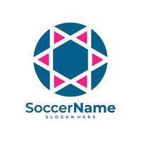 Star Soccer logo template, Football Star logo design vector