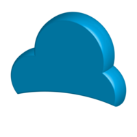 Caricature d'icônes de nuage 3d png