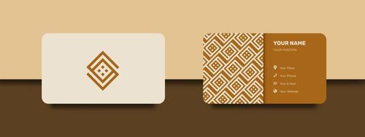 Luxury and elegant gold pastel business card. Design with trendy pattern minimalist print template. Rounded corner mockup design. vector