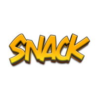 Snack headline design text style png