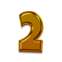 Gold Number 2 png