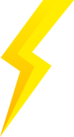 illustration créative de l'icône de flash d'éclairage de tonnerre et de boulon. tonnerre et icône de coup de foudre électrique de couleur jaune. png