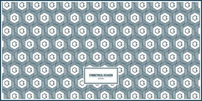 modern pattern of Symmetrical hexagon shape vector