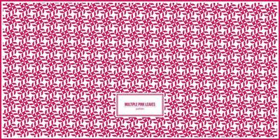 abstract pattern of multiple pink leaves vector