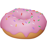 ícone isométrico de renderização 3d de donut. png