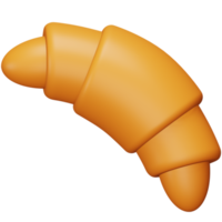 Croissant 3d rendering isometric icon. png