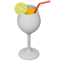 Juice drink 3d rendering isometric icon. png