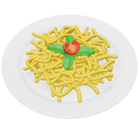 icono isométrico de representación 3d de pasta. png