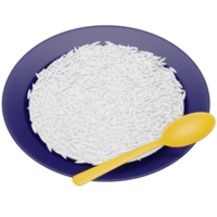 arroz ícone isométrico de renderização 3d. png