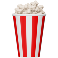 icono isométrico de representación 3d de palomitas de maíz. png